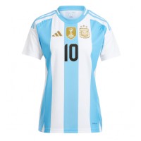 Fotbalové Dres Argentina Lionel Messi #10 Dámské Domácí Copa America 2024 Krátký Rukáv